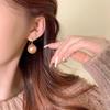 Domestic Shijia Pearl Champagne Gold High Heels Pearl Ear Hook Light Luxury Temperament Earrings Autumn And Winter Earrings