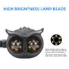 2PCS Owl Style Motorcycle Headlight Turn Signals Light Dual Color Motorcycle Driving Light Headlight Moto Front/Rear Light