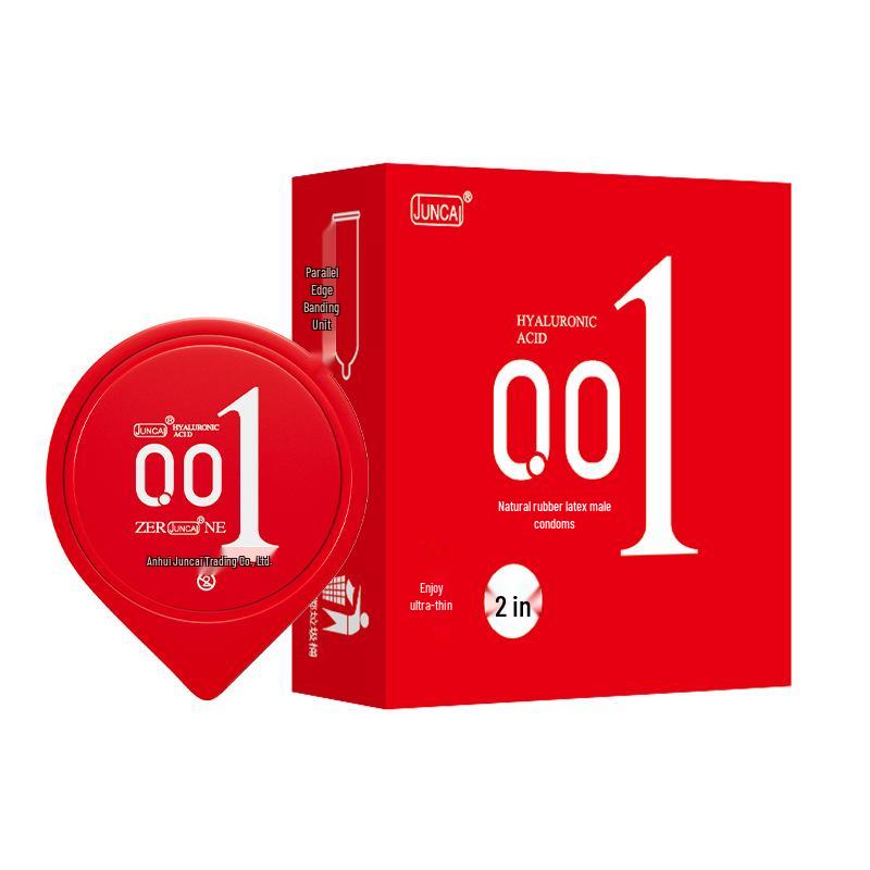 Juncai Ultra-Thin Hyaluronic Acid Ribbed Condoms Set for Adult Family Planning