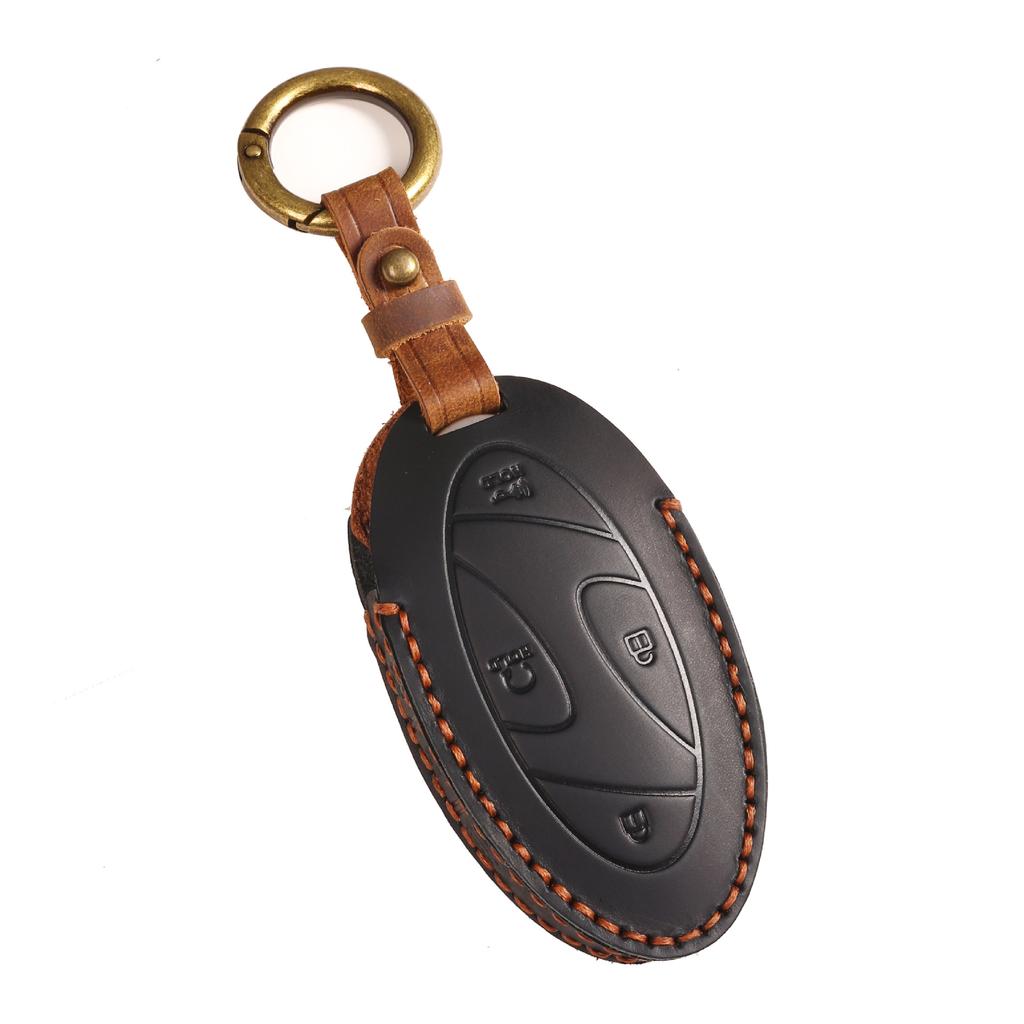 The Key Bag Is Suitable for Korean Hyundai Car Key Cover, Purely Handmade High-end Protective Cover, Cowhide Products, Genuine Leather.