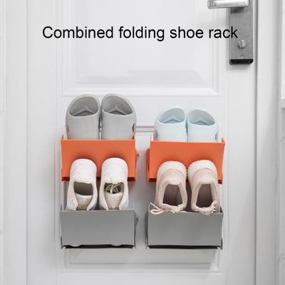 Shoe Rack Folding Seamless PP Wall-Mounted Shoes Shelf Bathroom Accessories