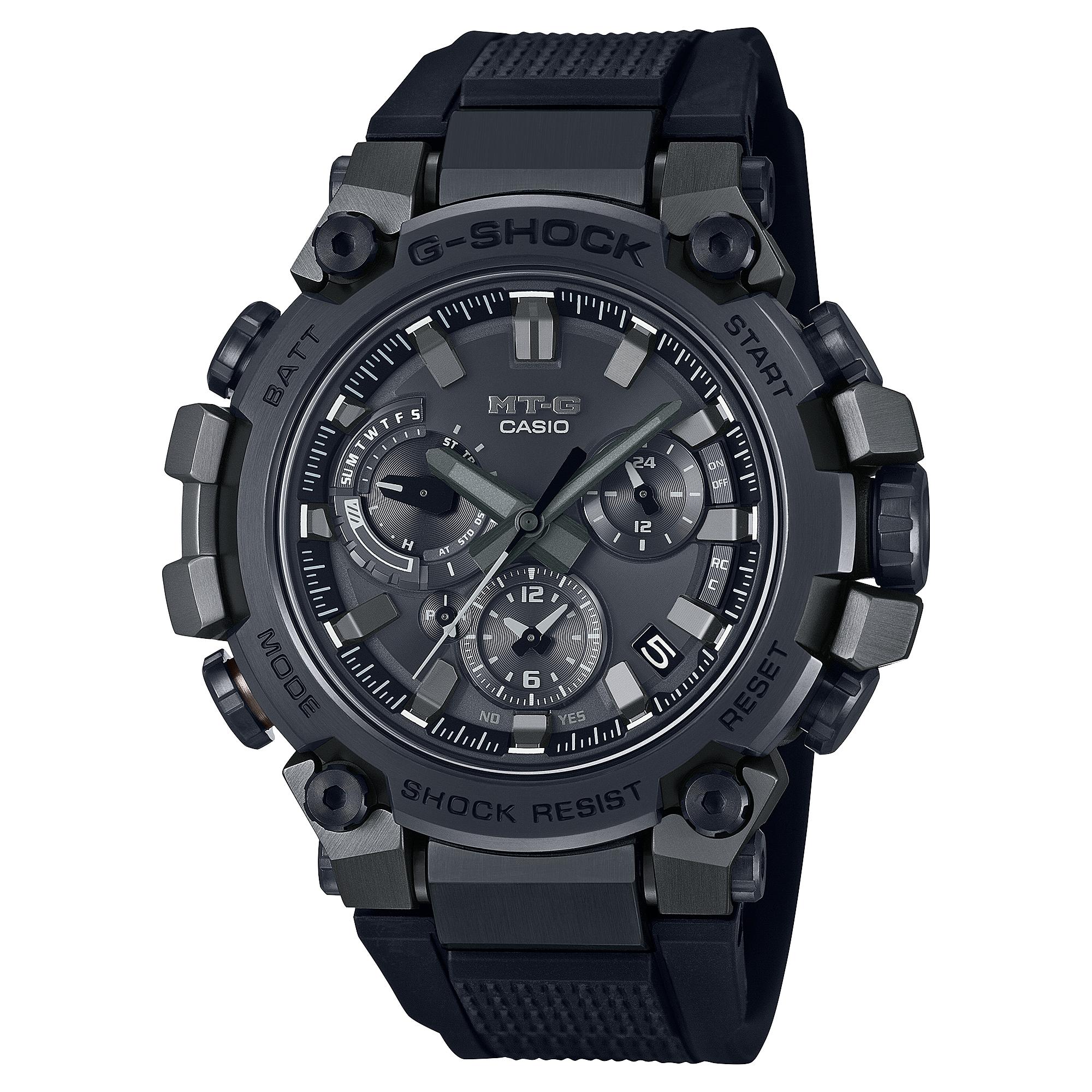 

Casio Men s Stainless Steel 200M Water Resistant Quartz Watch MTG-B3000B-1A чёрный