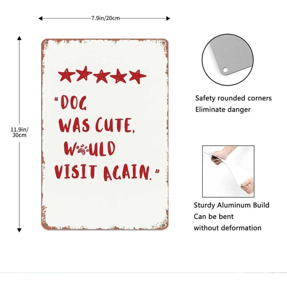 

Aesthetic Funny Dog Quote Metal Signs Cute Red Text Art Poster Home Wall Decor, Suitable For Bedroom, Living Room, Bar 20x30cm（7.8x11.8inch）