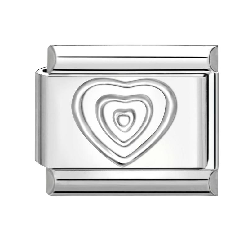 

Wholesale Colorful Heart Series Gold Color Italian Charm Link Fit 9mm Stainless Steel Bracelet Women Men DIY Making Jewelry Gift
