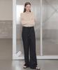 Ssikeoseun Drawstring Stretch Wide Pants_Black