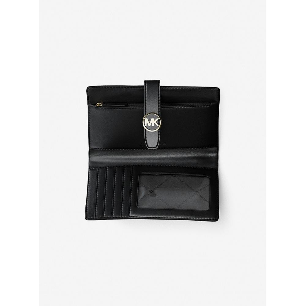 Michael Kors Greenwich Saffiano Leather Wallet Medium 35t5ggrf8l1 Black