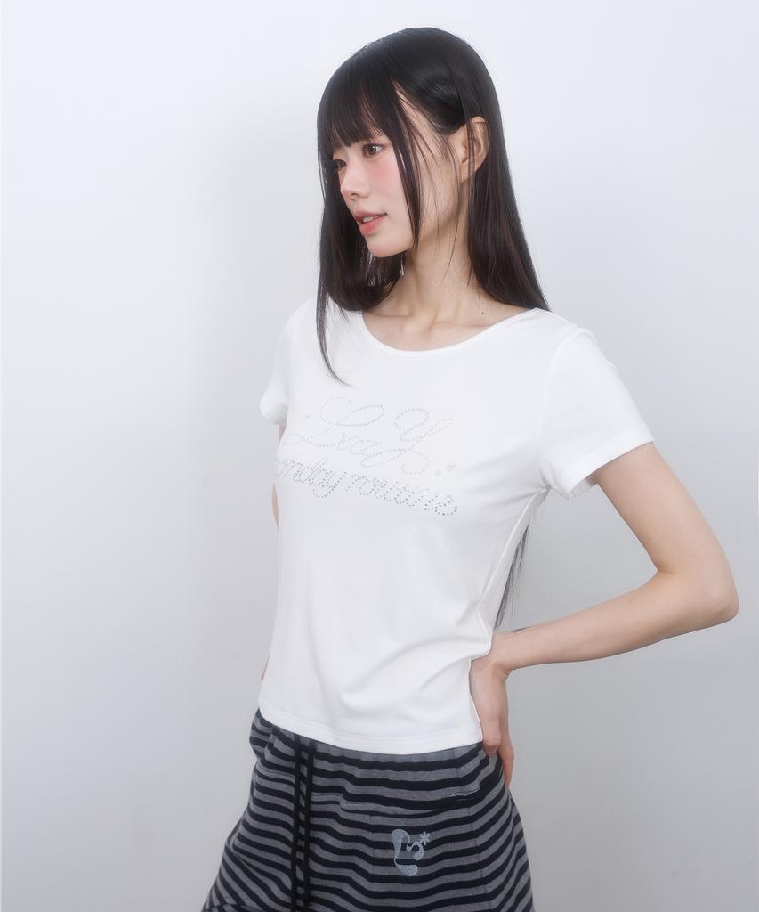 LMR Hot Fix Cutout Short Sleeve T-Shirt White