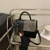 Elegant Women'S Crossbody Shoulder Bag Fashiable Splicing Texture Handbag, Chic Square Small Tote Bag, Woman Daily Phe Pouch