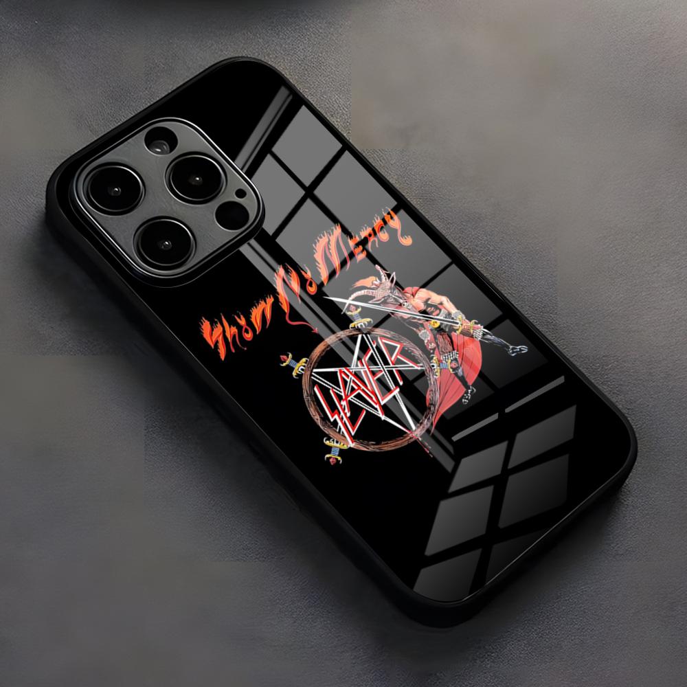 Slayer Heavy Metal Rock Band Phone Case For IPhone 17 Pro Max 16 15 14 Pro Max 13 11 X Xs Xr 8 7Plus Glass Cover
