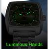 Luxury Men Watch Classic Red Green Dial Men's Quartz Wristwatch Sliver Calendar Male Reloj Stainless Steel Man Clock