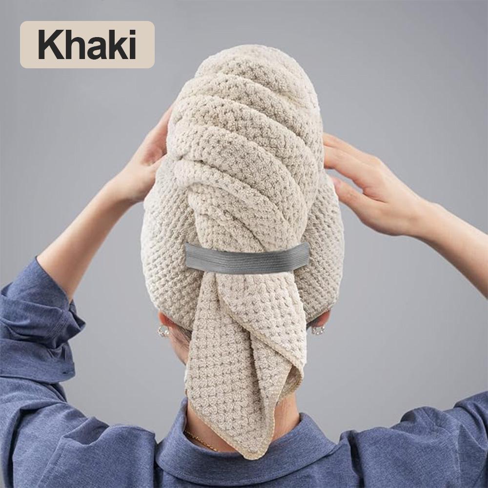 Ručník na vlasy z mikrovlákna Extra velký zábal Rychleschnoucí zábal ručníkem na vlasy s elastickým páskem , ultraabsorpční měkký zábal na ručníky Turban