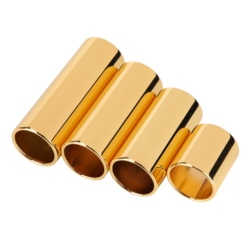 4PCS Metal Guitar Slide Golden Color Electric Guitar Slide Bass Slide For Electric Guitar