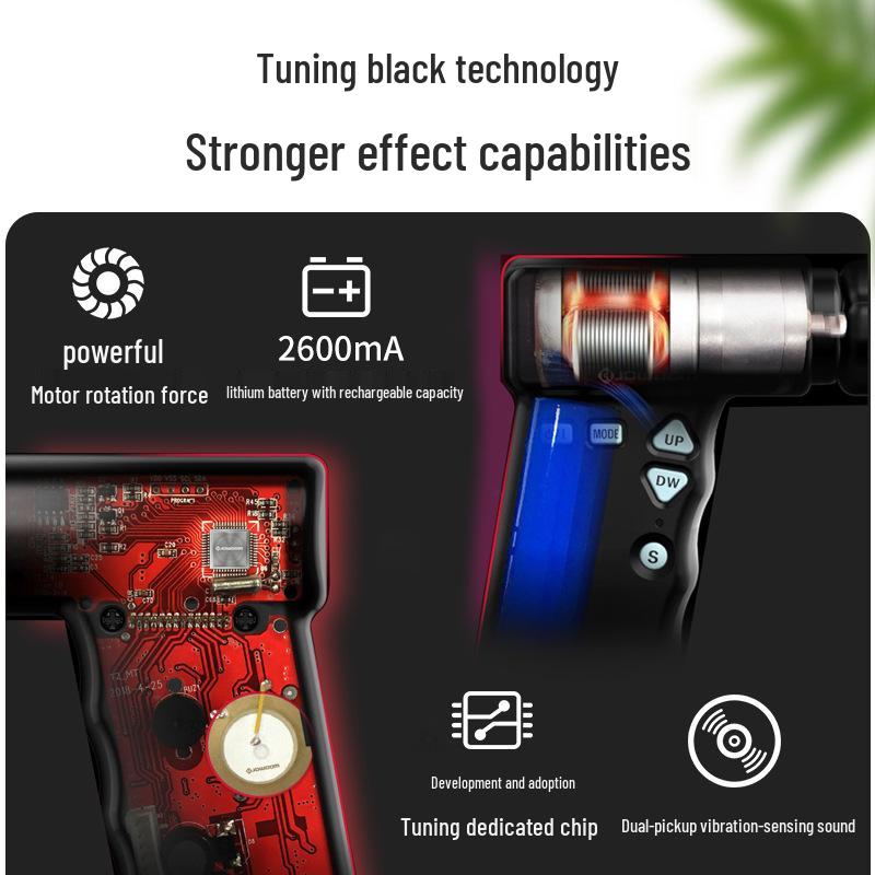 Boreyke T2 Elektrischer Saitenaufwickler & Stimmgerät für Gitarre/Ukulele