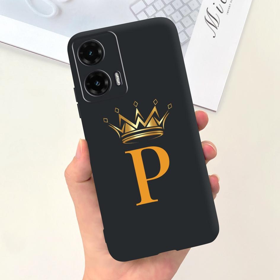 For Motorola Moto G35 5G Case G 35 Cover Cute Crown Letters Soft Silicone Back Cover For Moto G35 2024 Phone Case MotoG35 Fundas