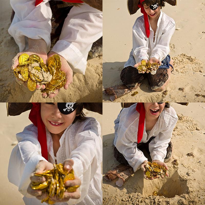 100Pcs Pirate Gold Coins Children'S Birthday Party Game Chip Decoration Gift Halloween Plastic Children'S Treasure Supplies