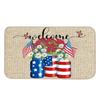 Independence Day Welcome Doormat 40x60cm Durable Entryway Mat Non Slip Indoor Outdoor Mat for Home Entrance Holiday Decoration Patriotic Theme