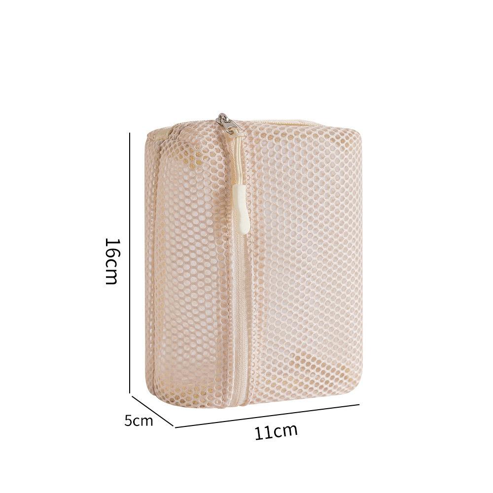 Casual Nylon Storage Pouch Hand-held With Zipper Cosmetic Bag Multipurpose Mesh Toiletry Wash Bags Travel