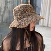 New Fisherman Hat Foldable Women's Letters Leopard Print Rogue Rope Sun Hat Big Brim Summer Outdoor Hiking Hat