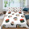 Japanese Sushi Duvet Cover King Size Microfiber Cute Cartoon Food Theme Bedding Set Quilt Cover