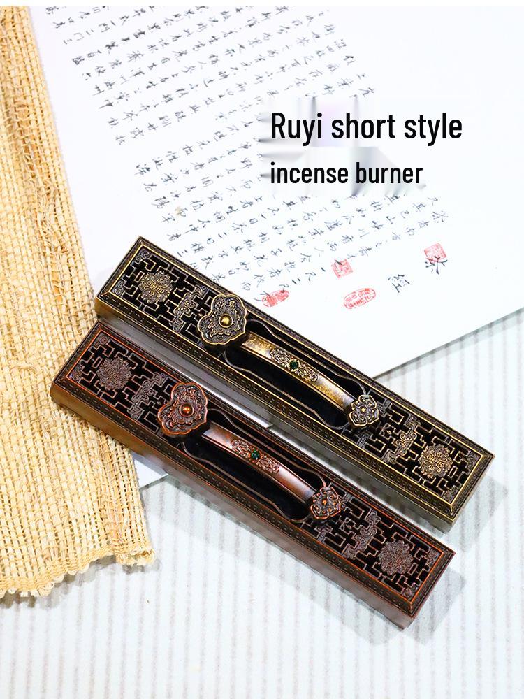 Elegant Antique Deer Alloy Incense Burner for Indoor Use - Perfect for Burning Stick Incense and Home Decoration