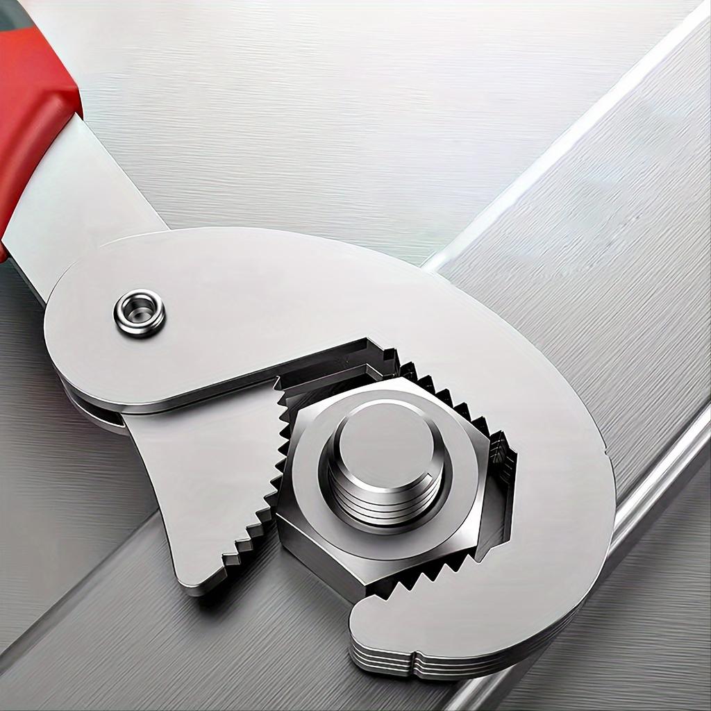 1PC Multi Functional Adjustable Wrench Tool with Large Opening and Dual-use Bathroom Saw Teeth Universal Wrench