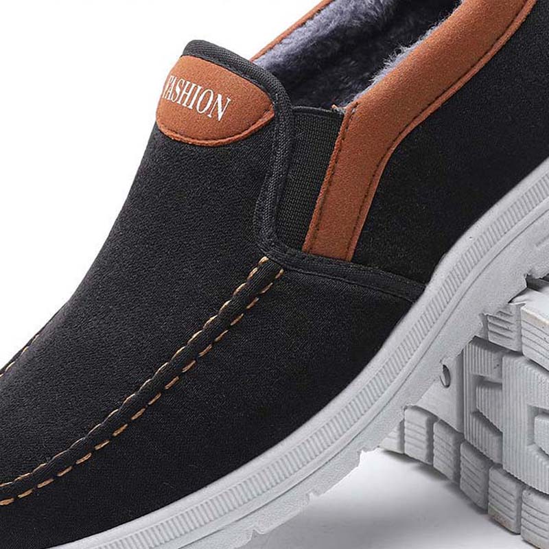 Cotton Shoes Men's Winter Thick Warm Shoes Middle-aged and Elderly Lining Plus Velvet Non-slip Men's Warm Cotton Shoes