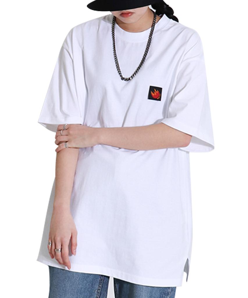 MAC 9ºC Flame Label Oversized T-Shirt_White