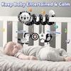 Baby Carseat Toy Black & White Lion Koala Rattle Spiral Hanging Activity Stroller Toy for Newborns Crib Mobile Sensory Toy Gifts