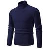 Herentrui met Hoge Hals, Casual Gebreide Pullover - Modecollectie Herfst/Winter 2025, Grote Maten Breigoed