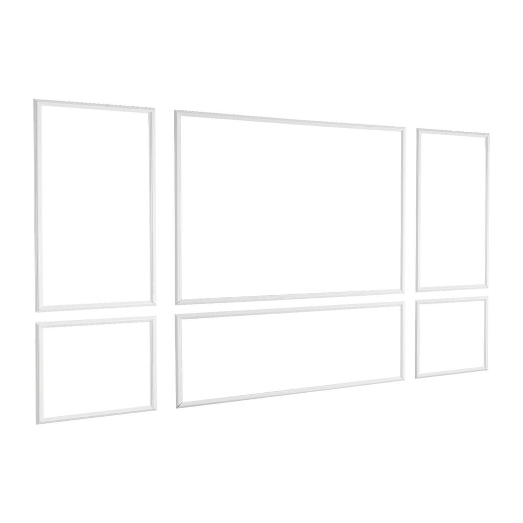 Wall Molding 3 Pack, Wainscoting Panels Kit, Lightweight Paintable Polystyrene, Easy to Install Accent Wall Trim for Interior Décor Living Room,