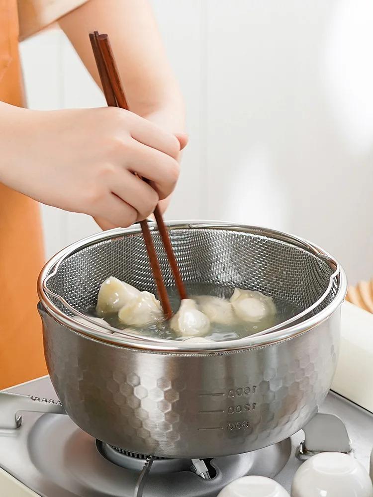 Frying Sieve Multi Functional Fryer Basket Frying Basket with Handle Must Have Kitchen Accessory for Deep Fried Delights