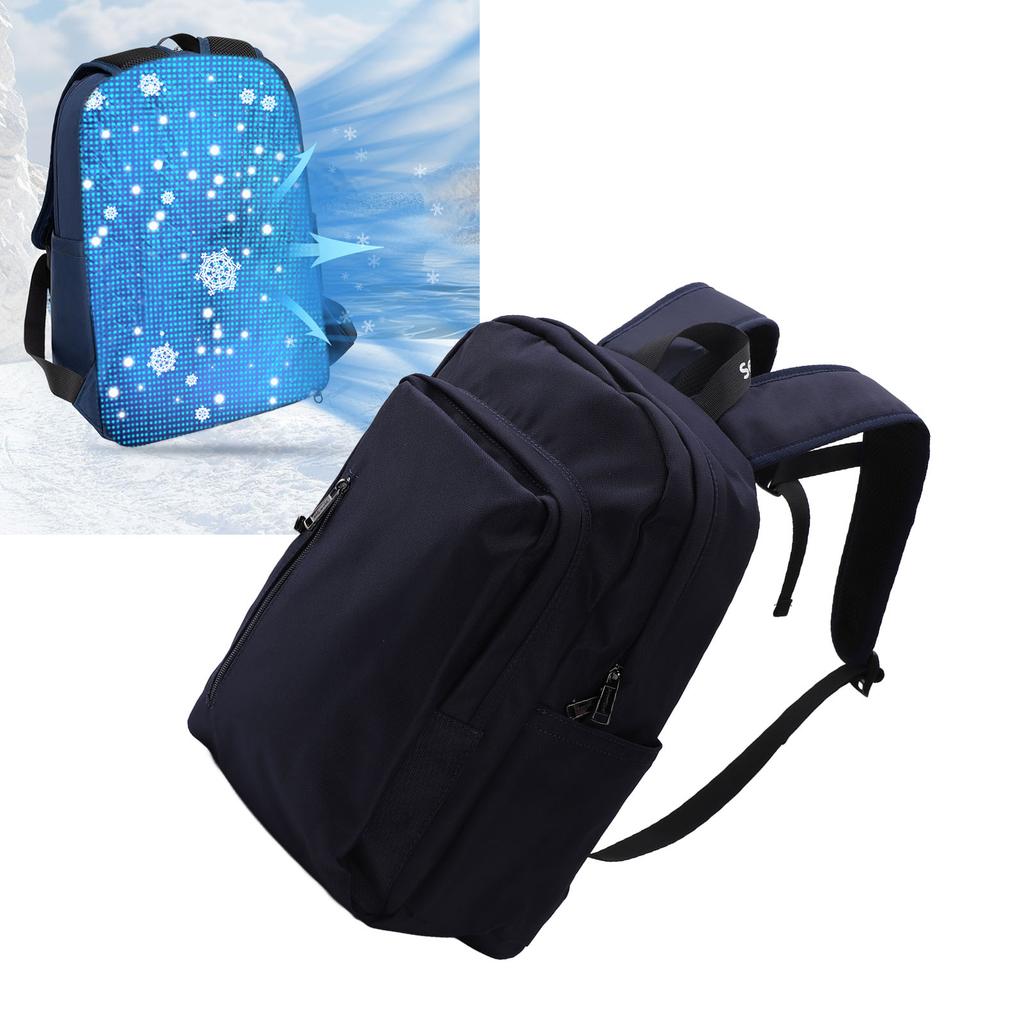 Outdoor Cooling Backpack for Men Nylon 10W Sweat Proof Semiconductor Compression Airflow Ventilation Travel Laptop Backpack for Hiking Casual