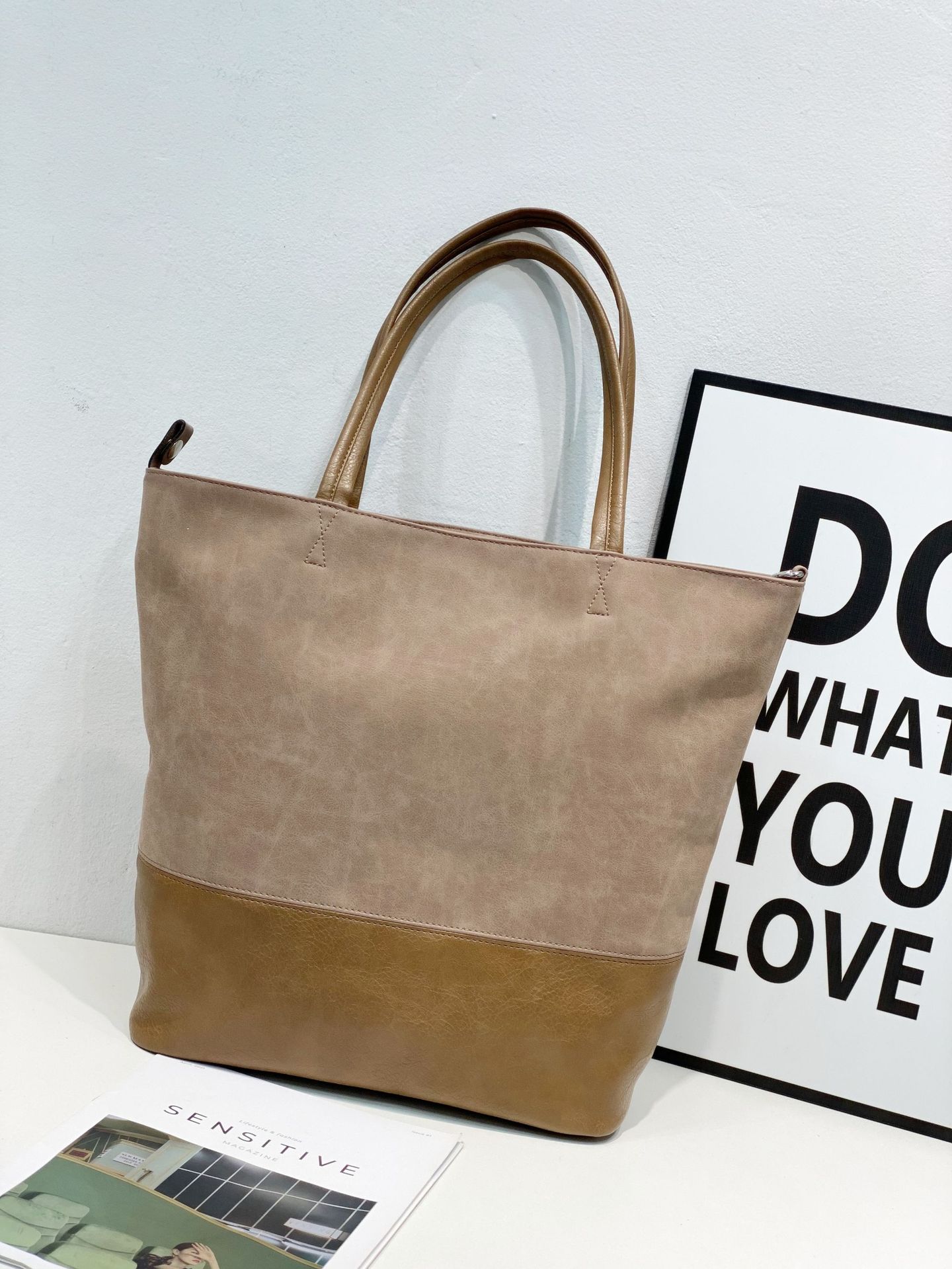 Сумка большой вместимости Женская винтажная большая сумка-тоут 45*18*38 — фото 12