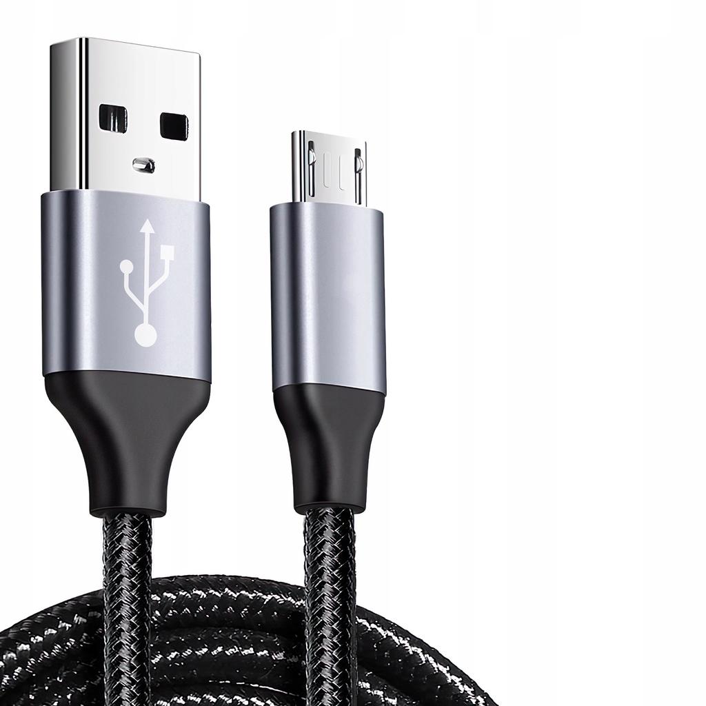 USB - microUSB 2.0 CABLE, REINFORCED, DURABLE, LONG, 2m BRAIDED