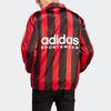 Adidas Striped Two-Tone Letter Logo Print Collared Long Sleeve Jacket Men Outerwear Light-Crimson HS3302