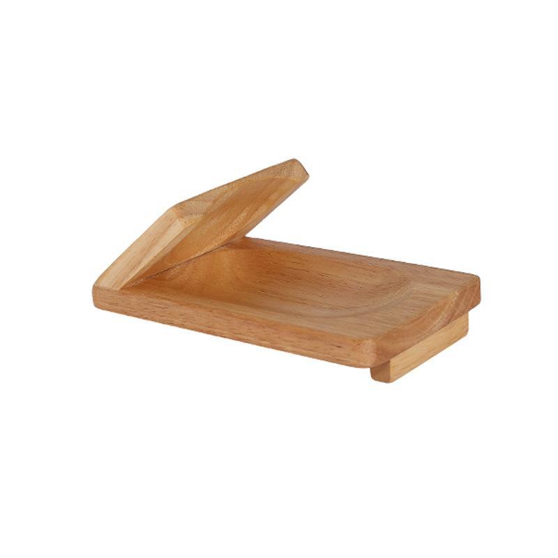 Stainless Steel Oyster Shucking Knife Non Slip Handle Wooden Holding Base For Home Kitchen Seafood Cooking Restaurant Use