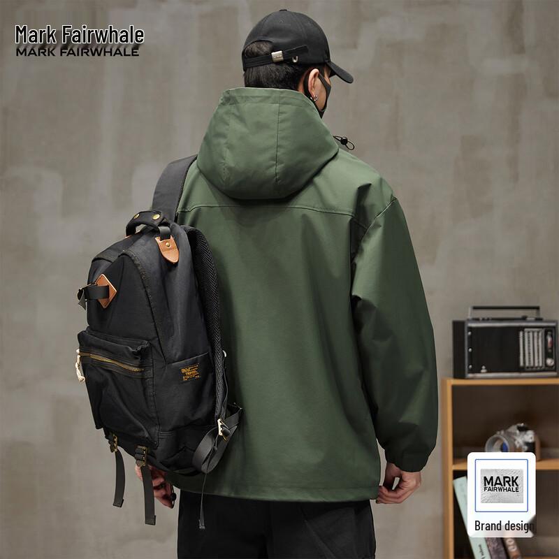 Mark Fairwhale Men's American Casual Hooded Jacket