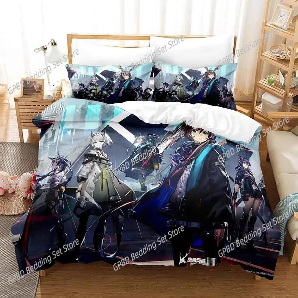 3d Printing Game Arknights Beding Set Bedrom Soft Modern Bedspreads Comefortable Children Kids Soft Duvet Cover Comfortable Quilt Cover And Pilowcase