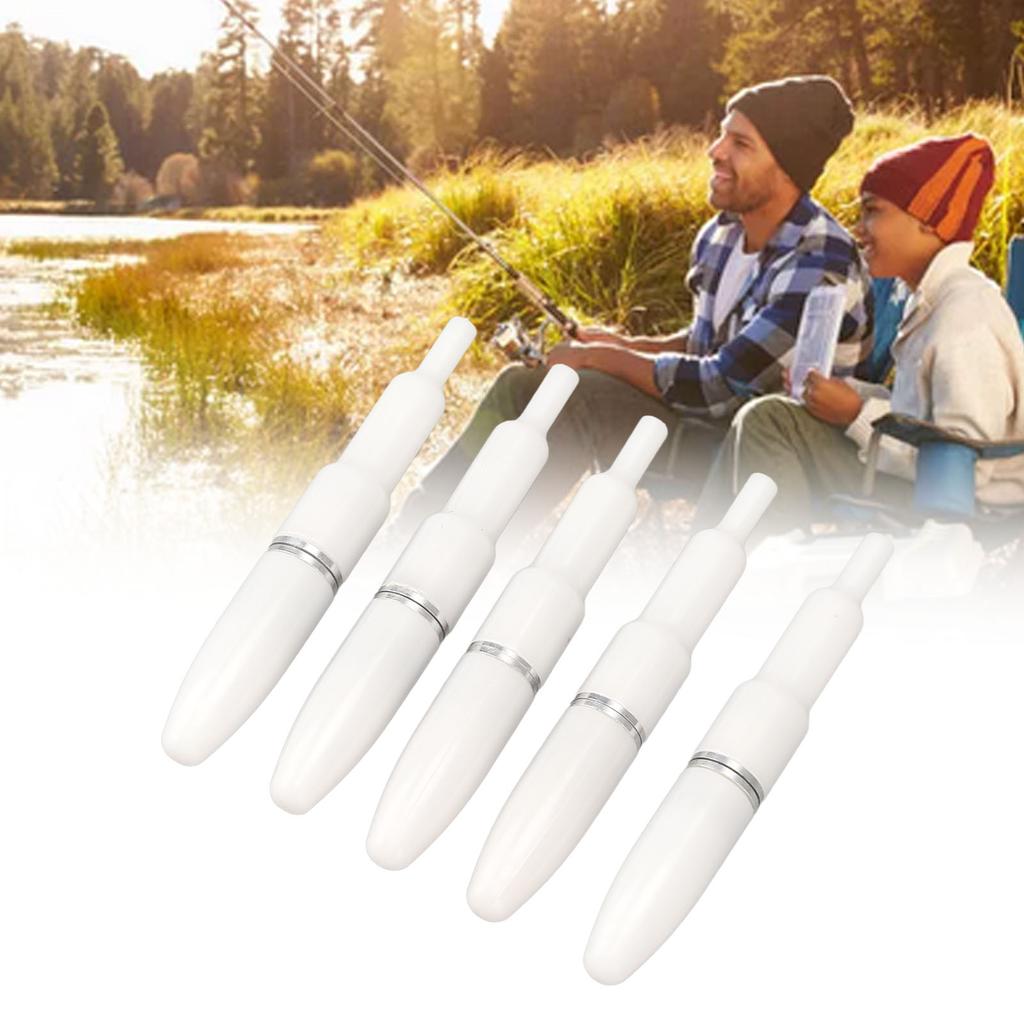 5pcs Electronic Luminous Glowing Stick Eye Catching LED Night Lighted Fishing Bobbers for Freshwater Seawater