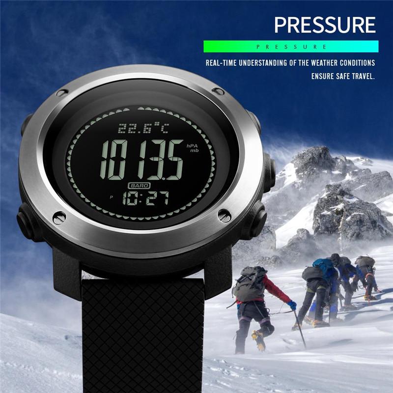 SKMEI Brand Mens Sports Watches Altimeter Barometer Compass Thermometer Weather Pedometer Watch Men