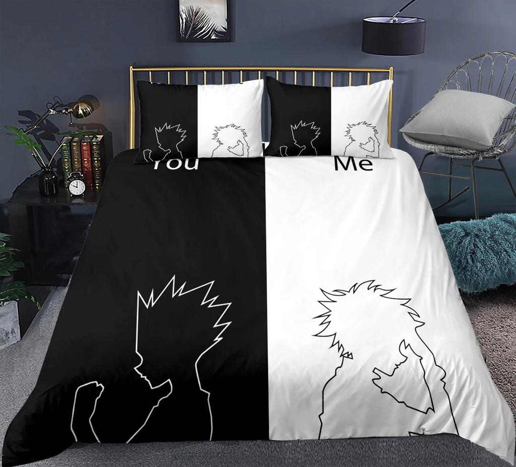 3d Printing Anime Hunter X Hunter 2_3pcs Bedding Set Single Twin Full Queen King Size Bed Set Adult Kid Bedroom Duvet Cover Sets