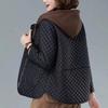 Autumn Winter Mom's Jacket Women Lightweight Cotton Coat Korean Middle Age Hooded Cotton Padded Jacket Female Casual Tops
