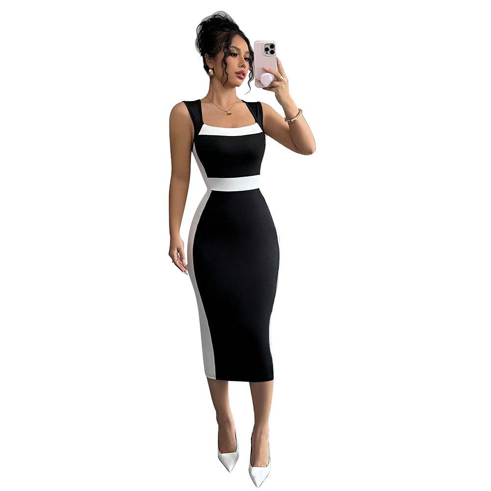 European and American spring/summer pure cotton bestseller backless bow tie short sexy slip dress