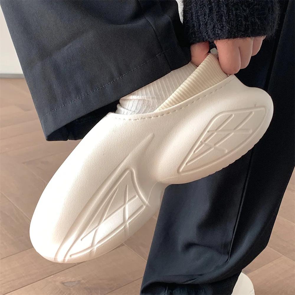 Fashion Cotton Slippers Ladies Winter Warm Home Cotton Shoes Waterproof Garden Shoes Indoor Non-slip Simple Shoes
