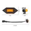4Pcs/set Smoked Shell Amber Light Front Grille LED Light Safety Warning Light with Wire Harness Fit for Honda CRV 2017-2022