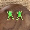 Creative Cute Animal Frog Toad Earrings For Women Aesthetic Design Gothic Funny Green Frog Stud Earring Girls Party Jewelry Gift