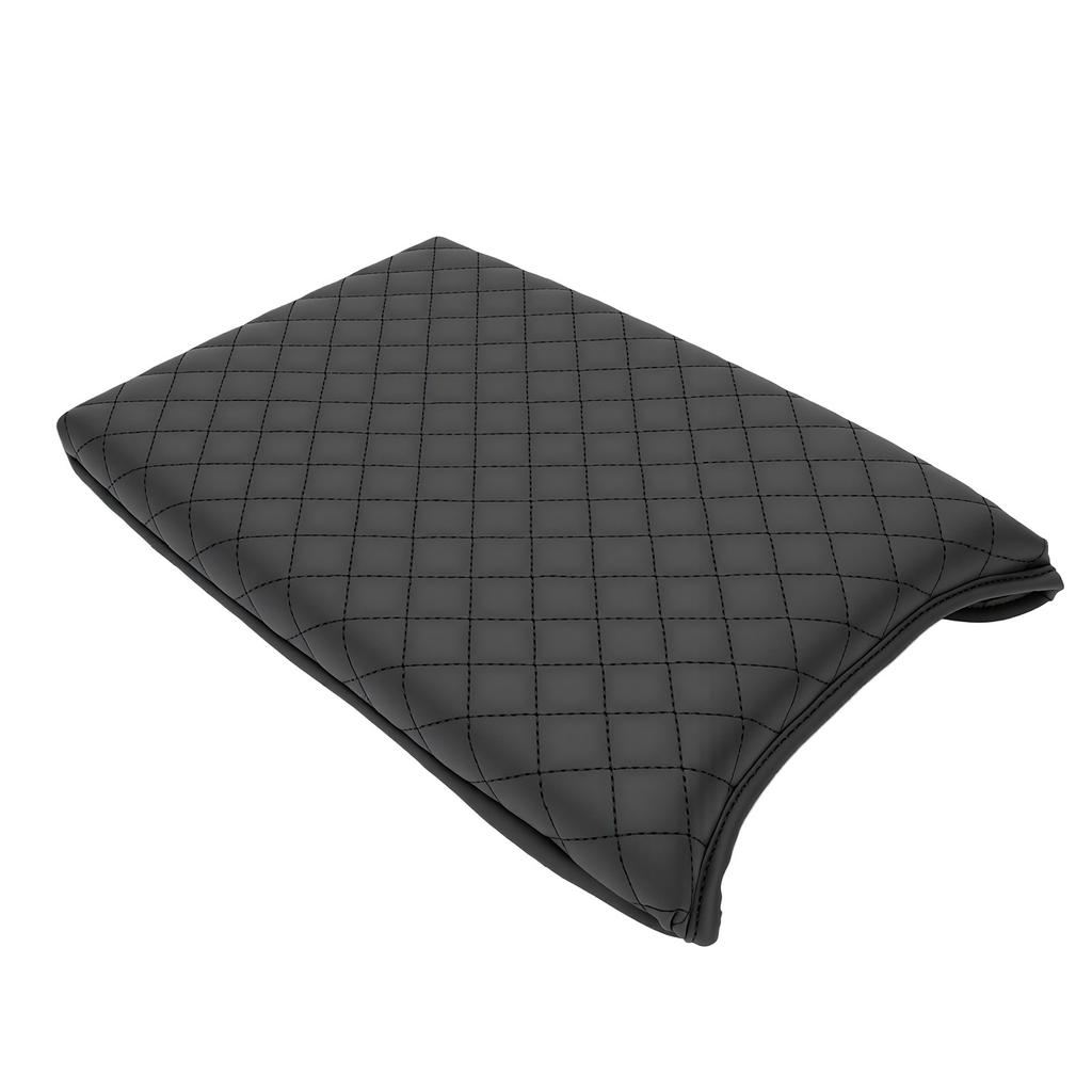 Center Console Armrest Cover PU Leather Black Knitted Texture Replacement for Ridgeline 2024 2026 Car Armrest Pad