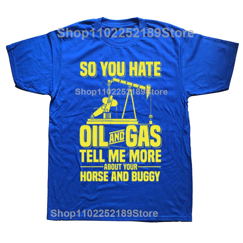 Cool Oilfield Art Roughneck Dělník na ropné plošině Vrtař Trička Pánská Dámská Móda Ležérní Tričko 100% Bavlna Volné Nadměrné Tričko