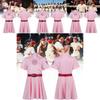 Stylish Girls Baseball Costume Set For Kids Featuring Red Pink Alliance Design