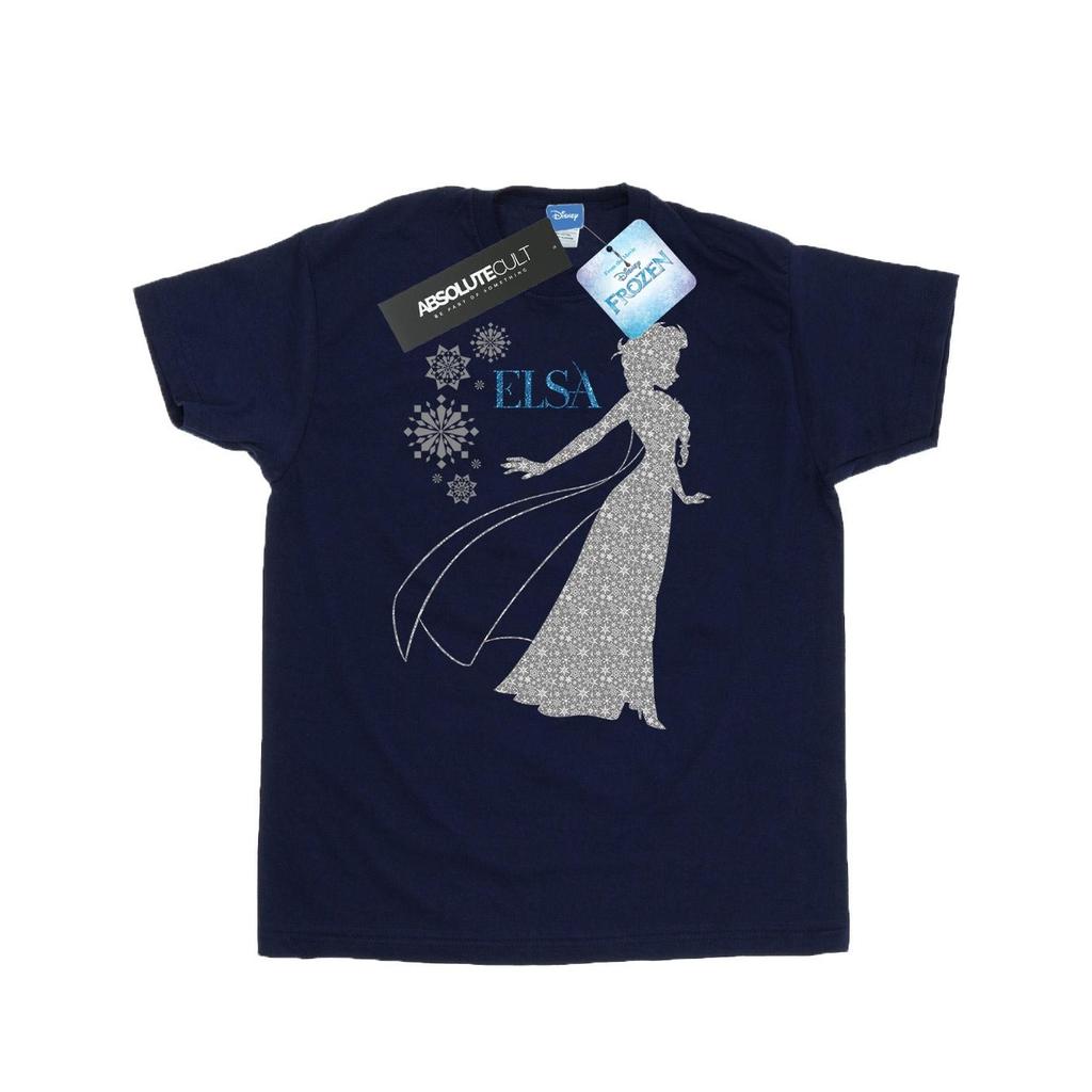 Disney Mens Frozen Elsa Christmas Silhouette T-Shirt